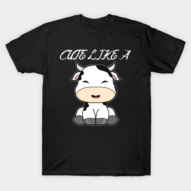 Cute Cow T-Shirt by Imutobi